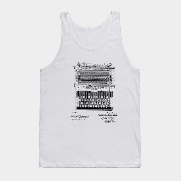 TYPEWRITER VINTAGE PATENT DRAWING Tank Top by skstring